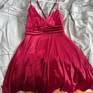 Elegant Red Midi Dress